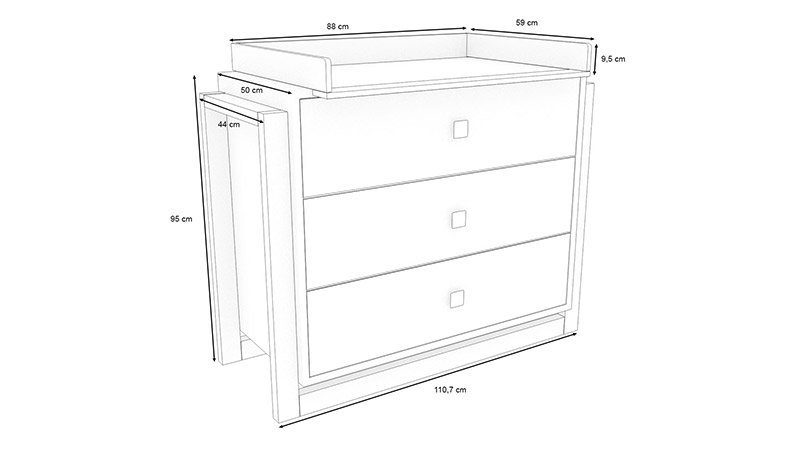 Przewijak na komodę Lisa / Milan