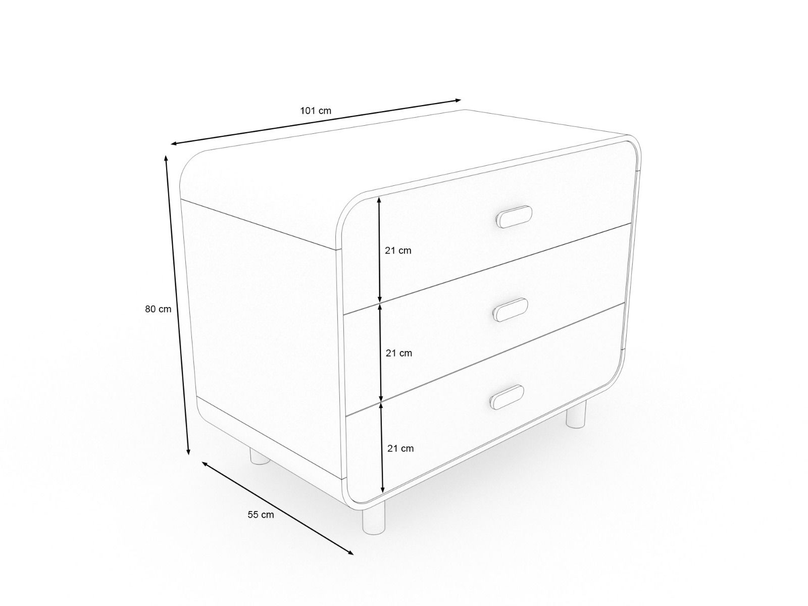 Komoda Katja bez przewijakiem