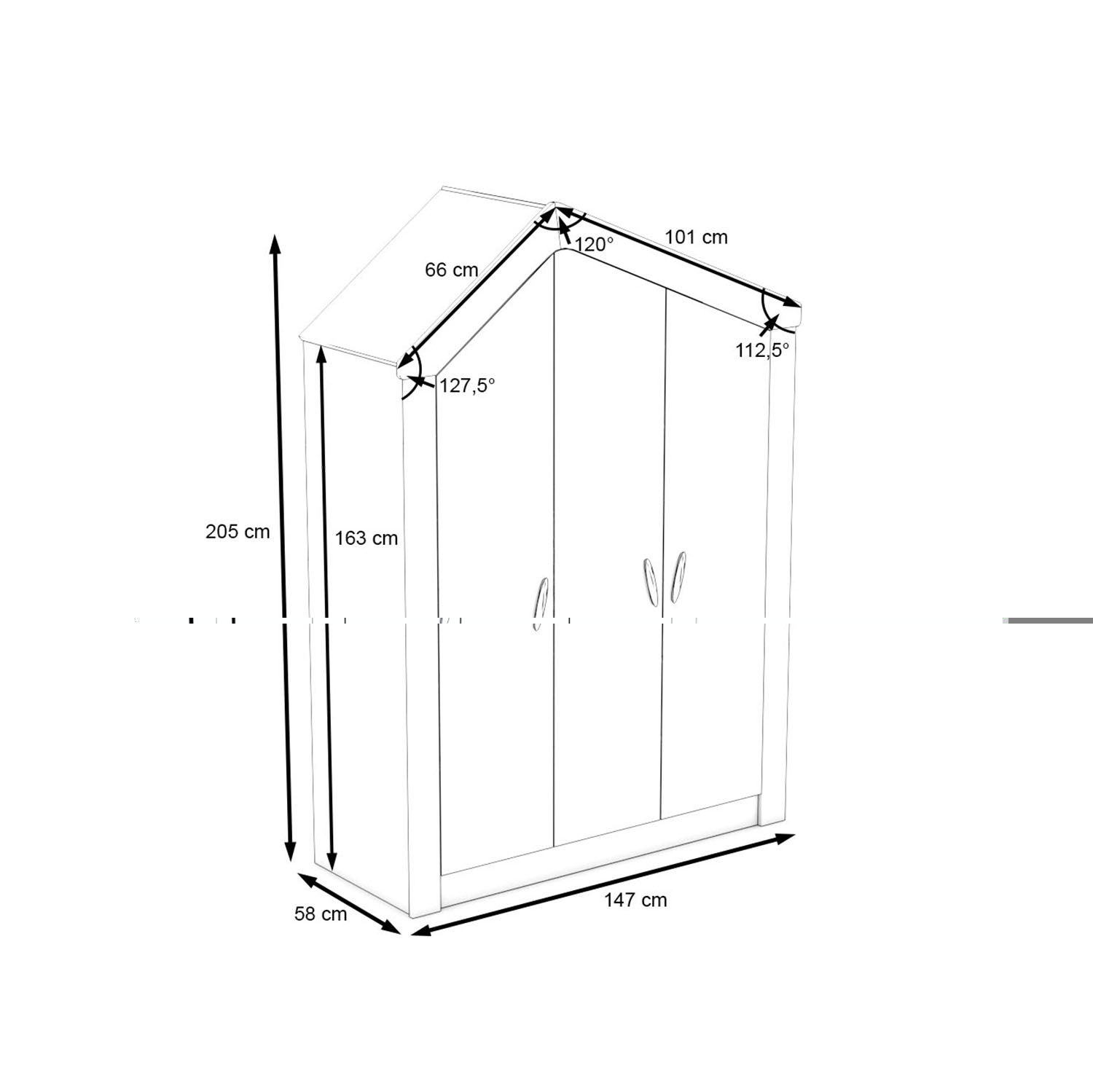 My House Szafa dziecięca 3-drzwiowa