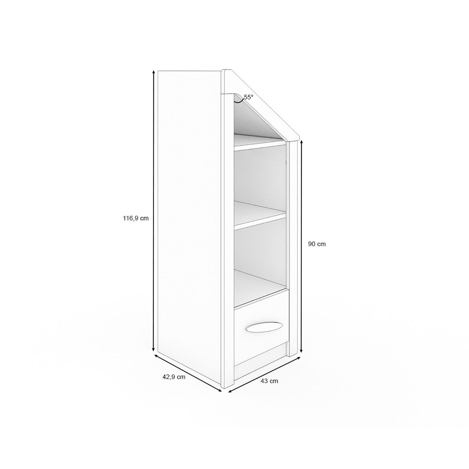 My House Regał Natura/Szary