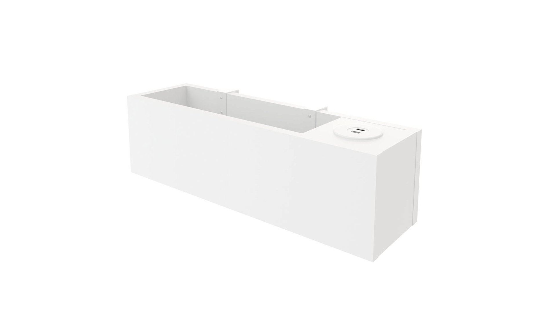 Skrzynia wisząca z lampą Lea / Moni (połączenie USB)