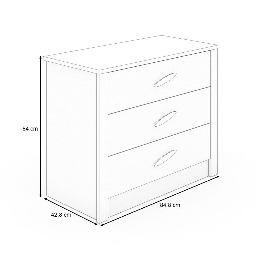 My House Komoda biały/szary