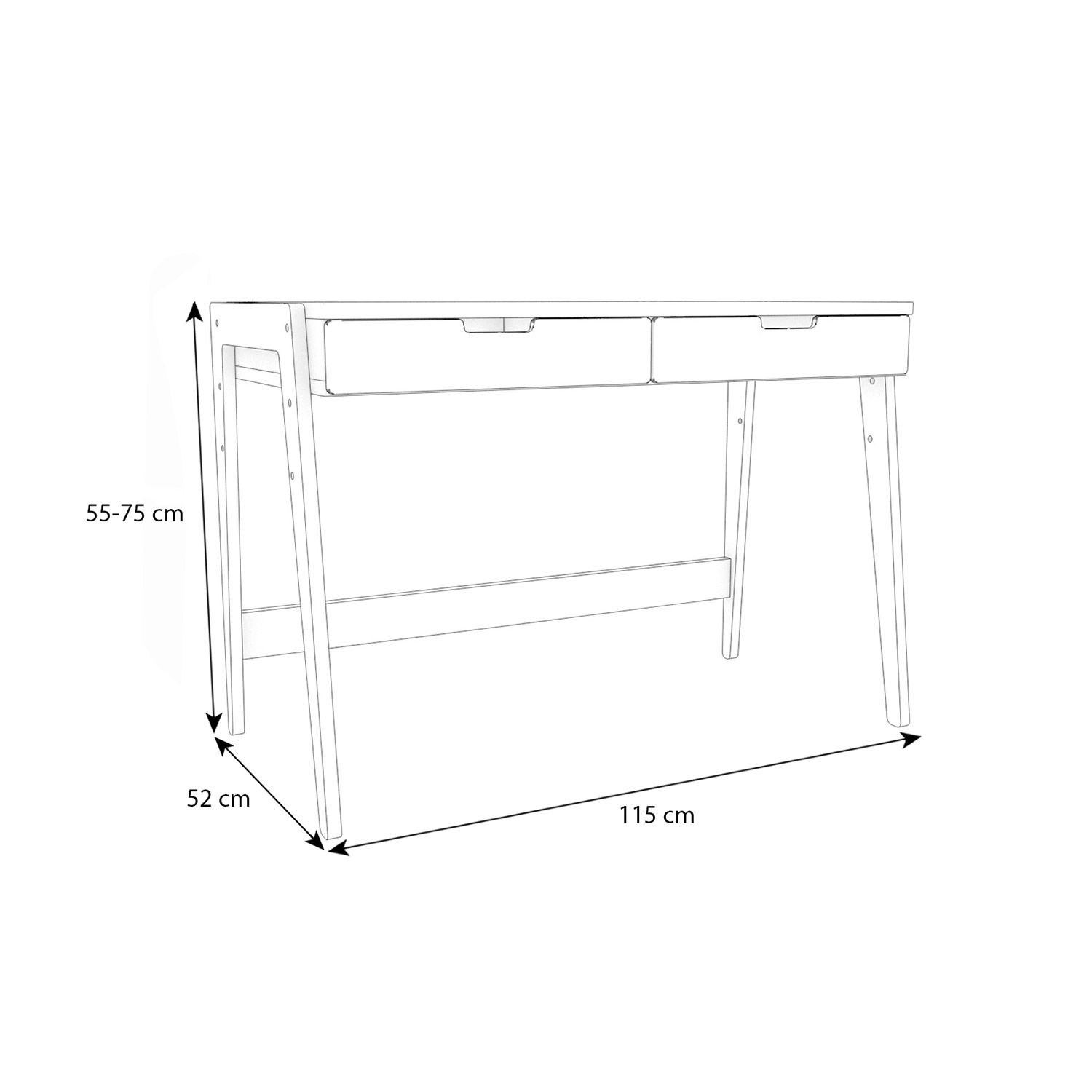 Biurko dziecięce Cory z możliwością regulacji wysokości