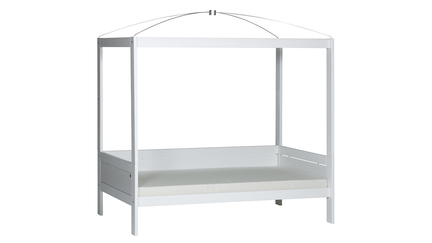 Himmelbett whitewash mit Deluxe-Lattenrost