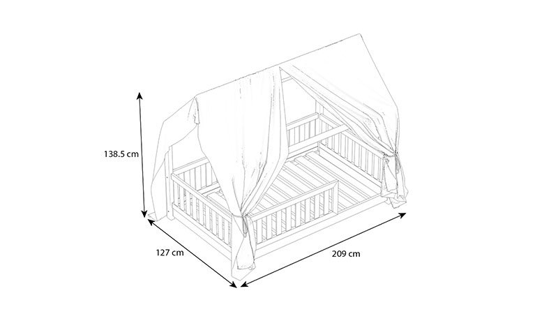 Łóżko domowe Lilly (120 x 200cm)