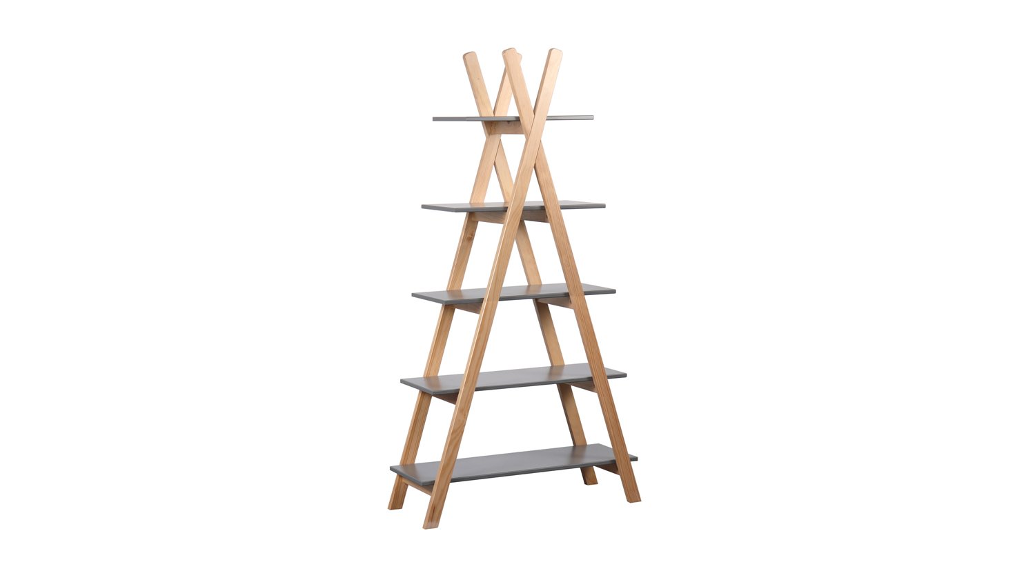 Regał Tipi Ponca naturalny / szary