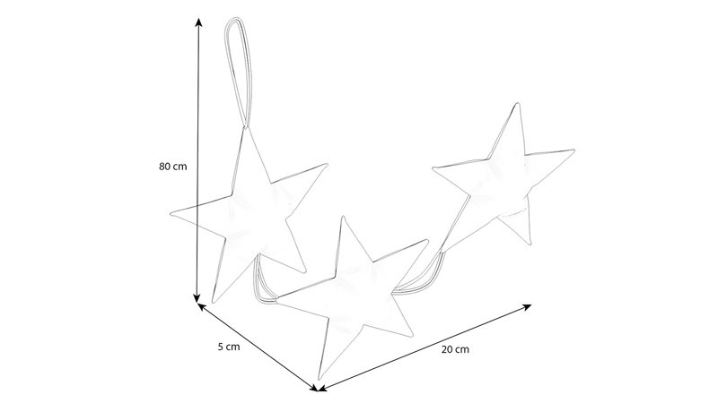 Poduszka dekoracyjna 3 gwiazdki Grey Stars