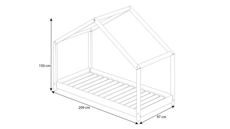 Łóżko domek Lara