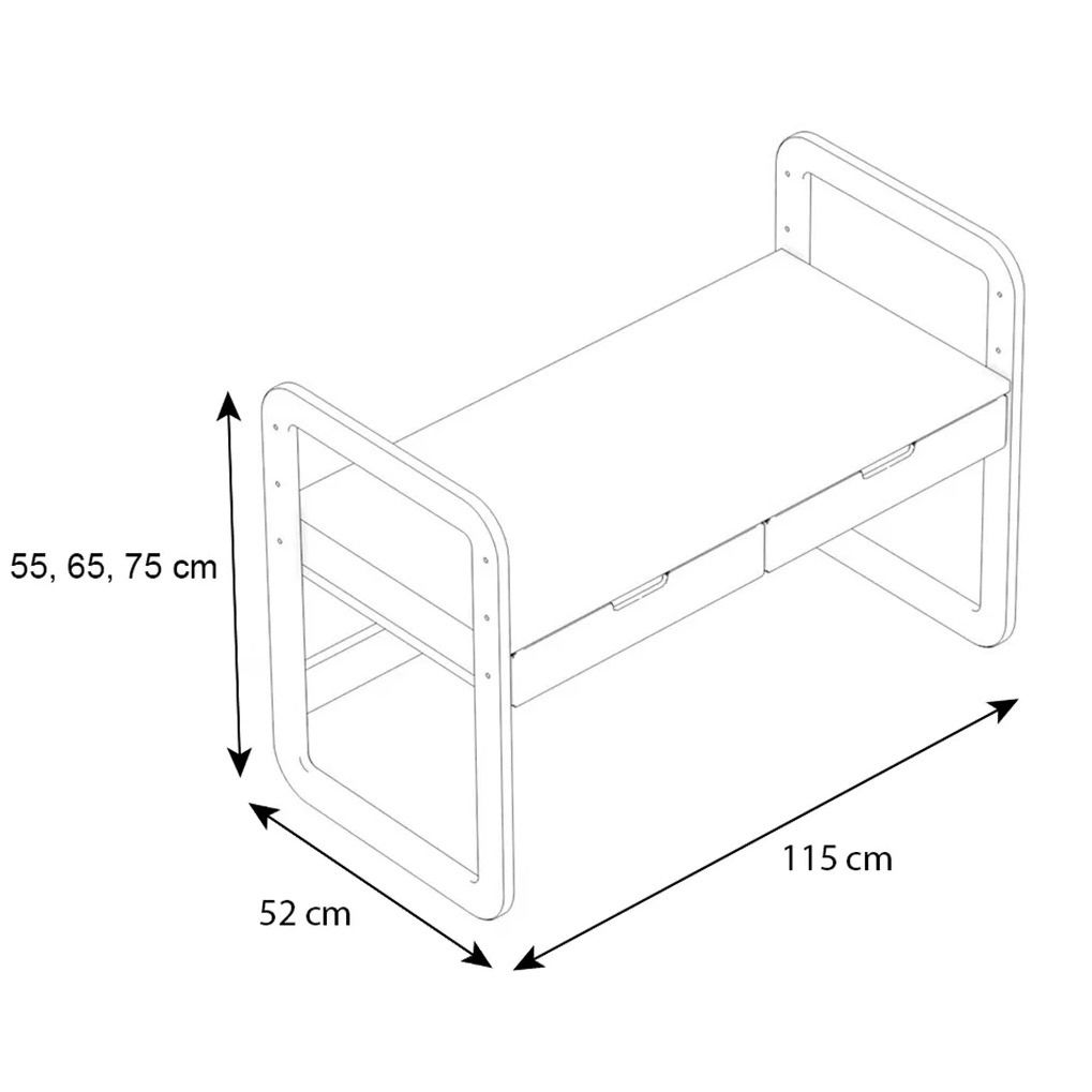 Biurko Laslo z możliwością regulowania wysokości