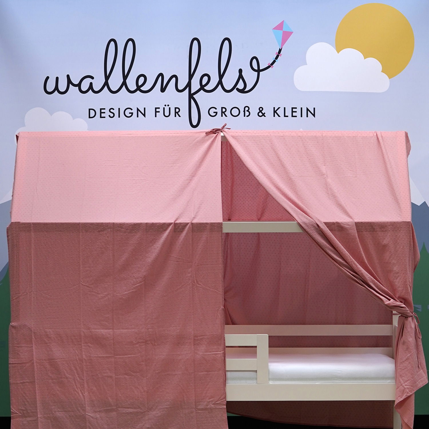 Baldachim do łóżka Domek Maya Moutarde (Rosé)