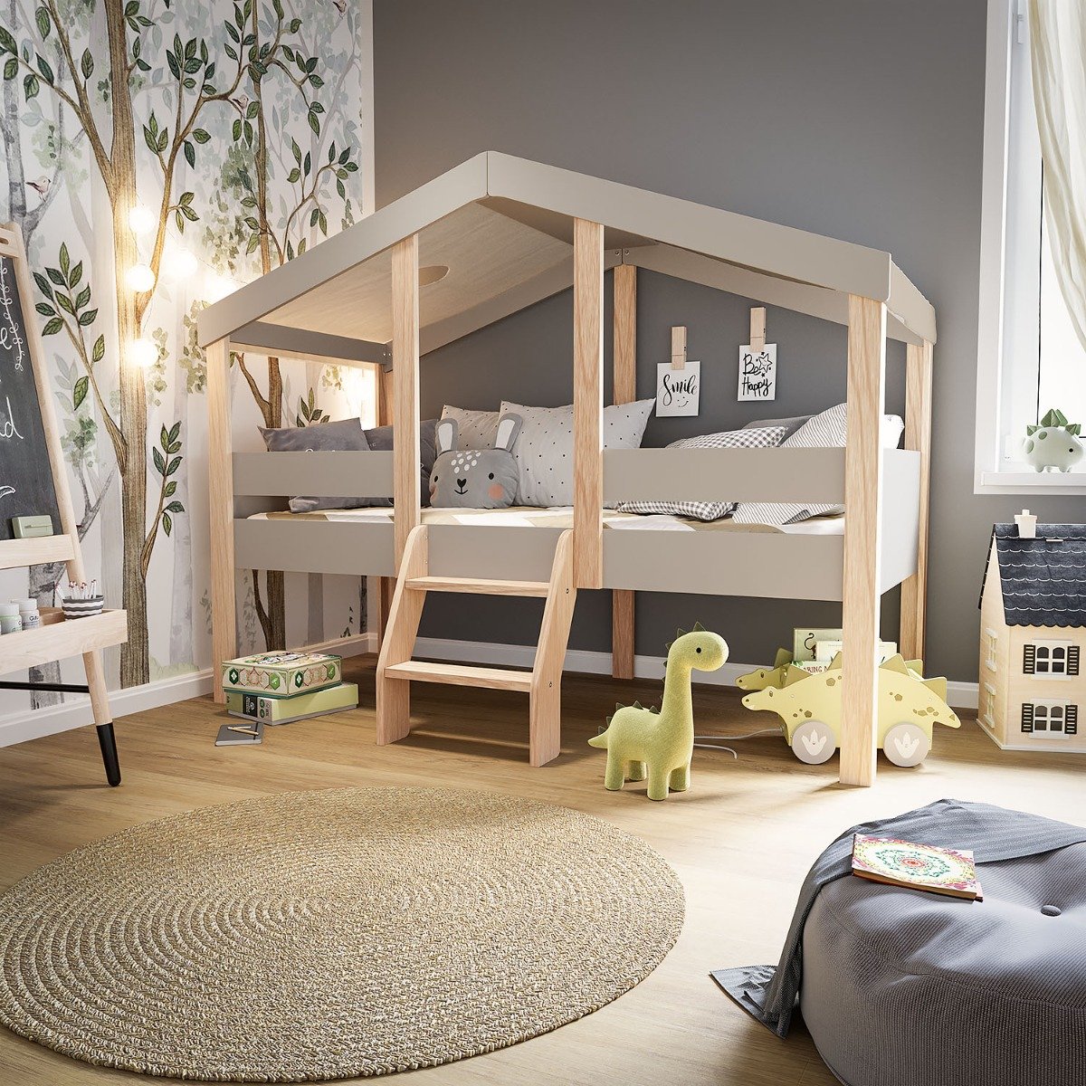 MyHouse Łóżko domek o średniej wysokości