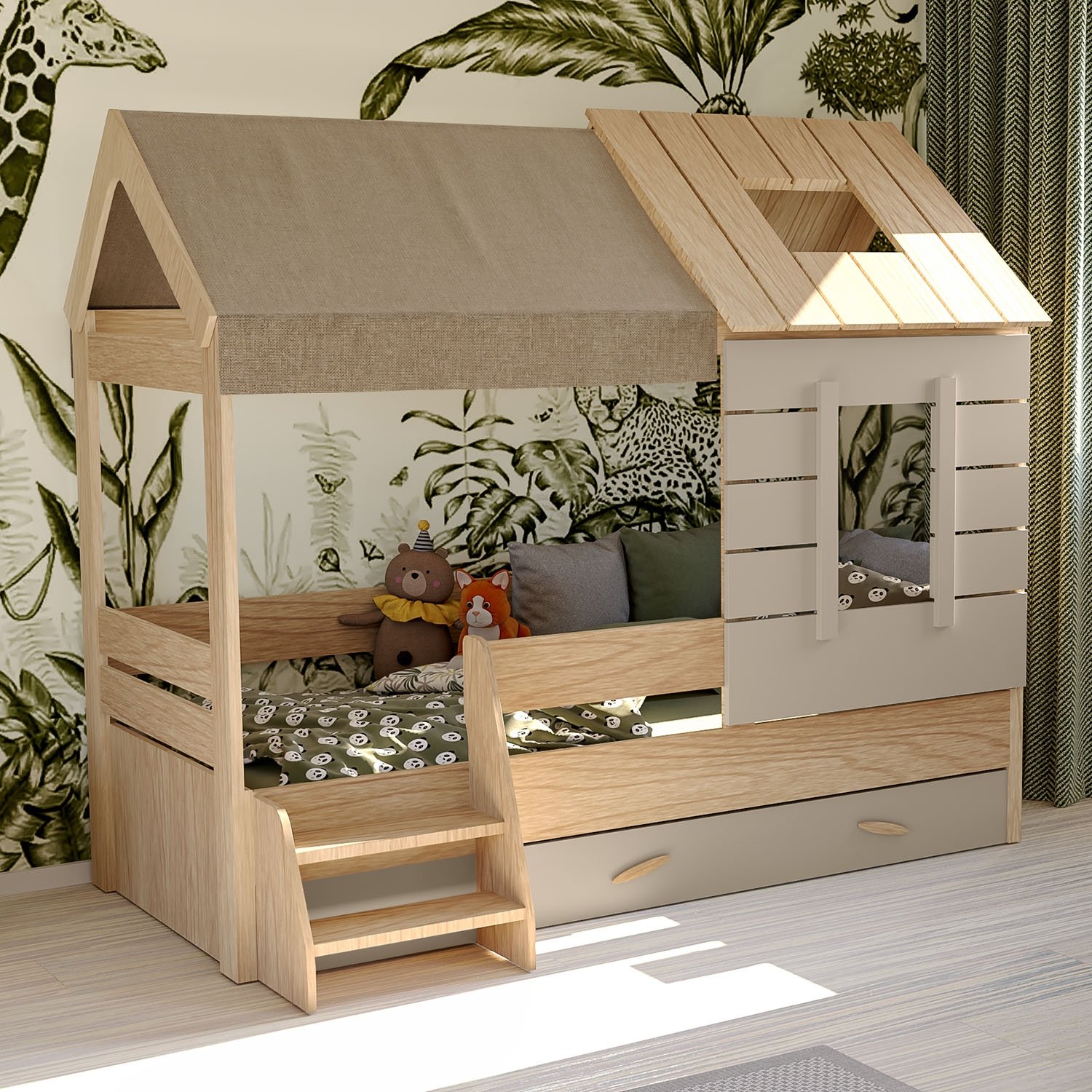 My House Łóżko domek, bez skrzynie na pościel