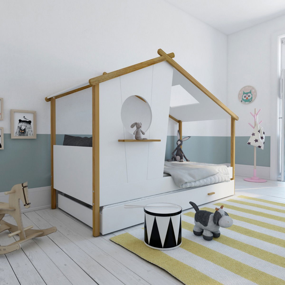 Das Bett Sam kannst Du auch mit Bettkasten bestellen.