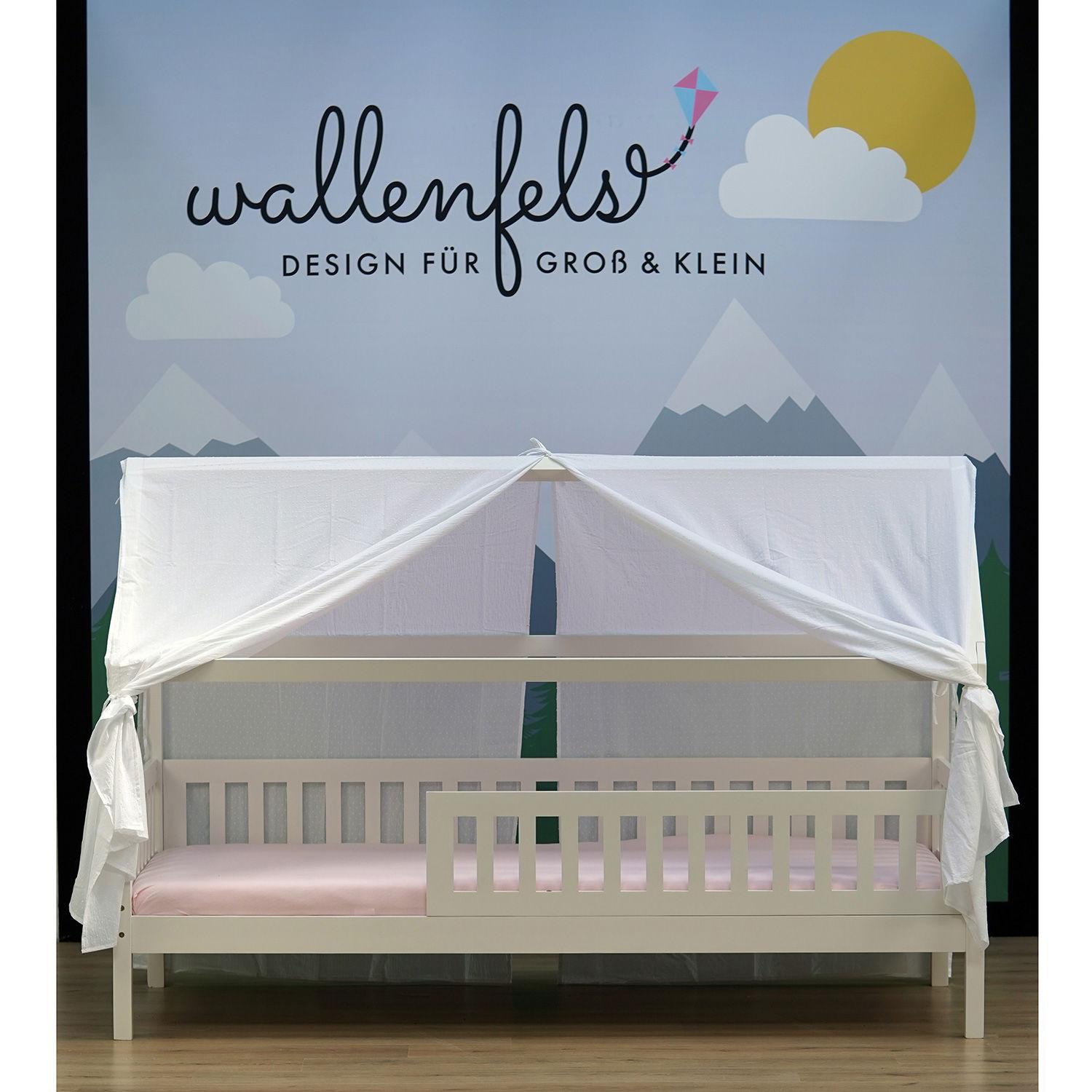 Betthimmel Hausbett Lilly/Sara transparent 90x200 (120x200cm, Blanc)