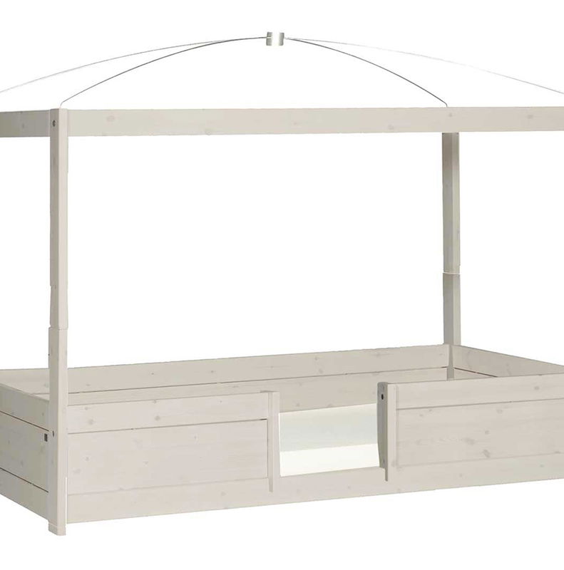 4 in 1 Bett für Betthimmel whitewash mit Rollrost 4 in 1 Bett für Betthimmel whitewash mit Rollrost