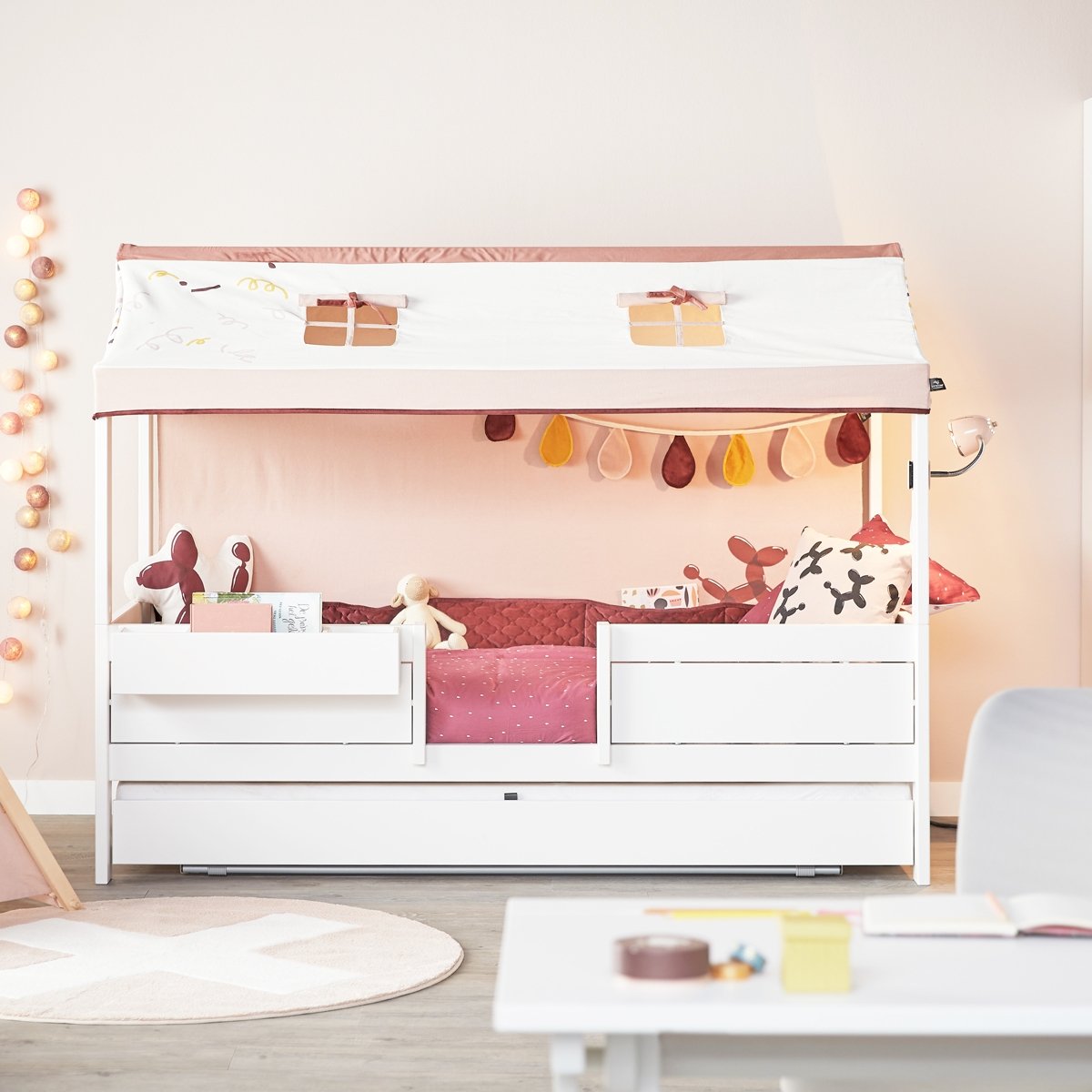 4 in 1 Bett mit Stoffdach Funland