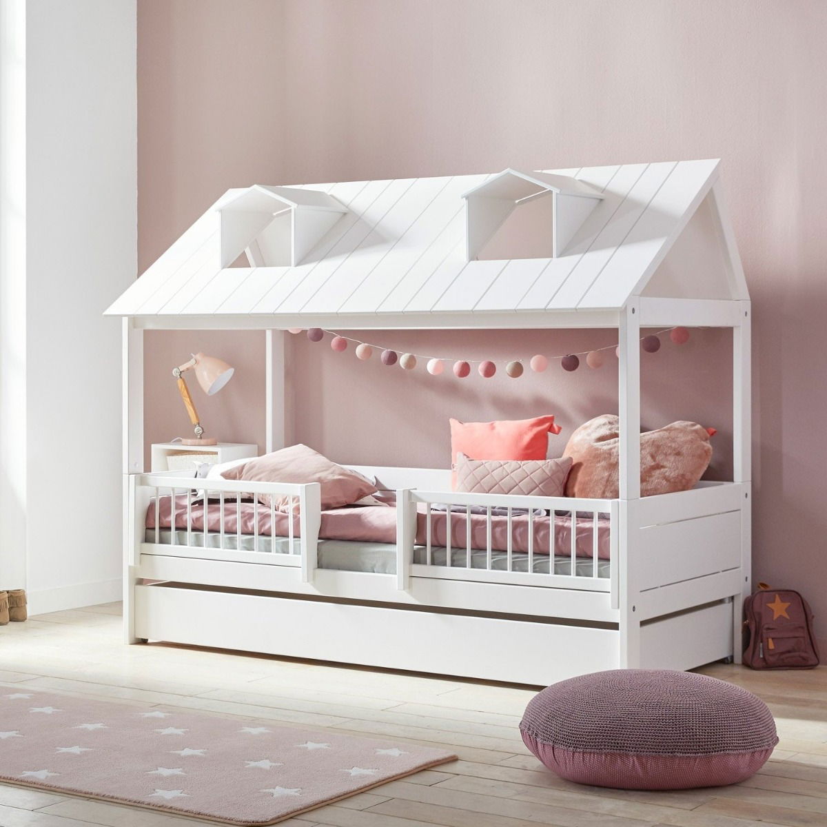 Łóżko domek Beachhouse (Listwy do łóżek, 90 x 200cm)