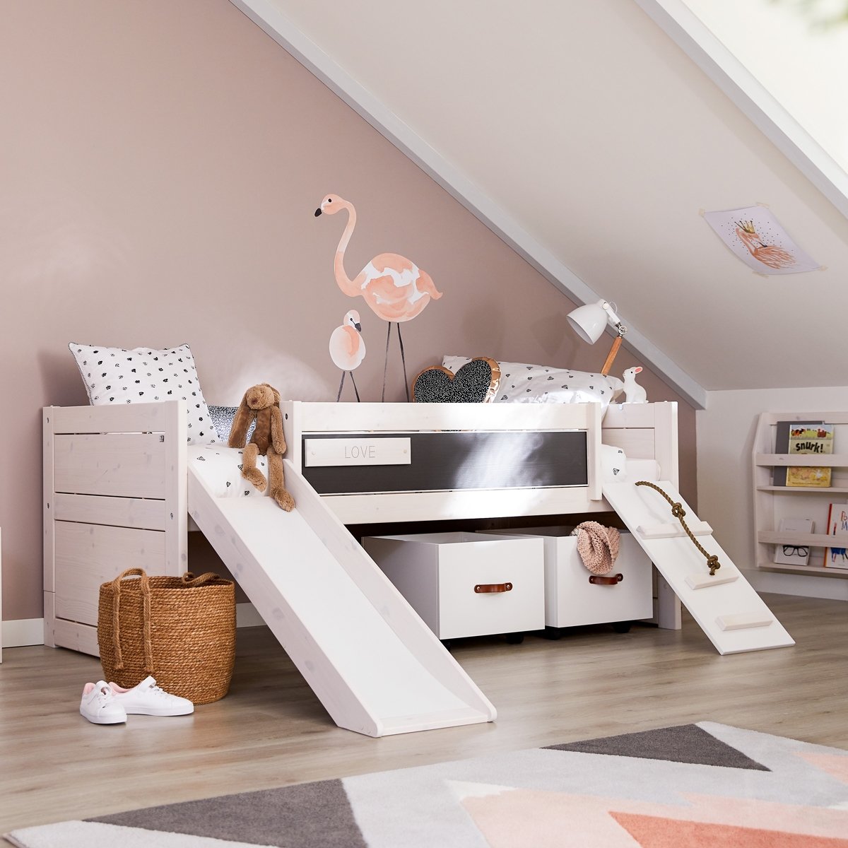 Kojenbett Climb & Slide mit Rollrost