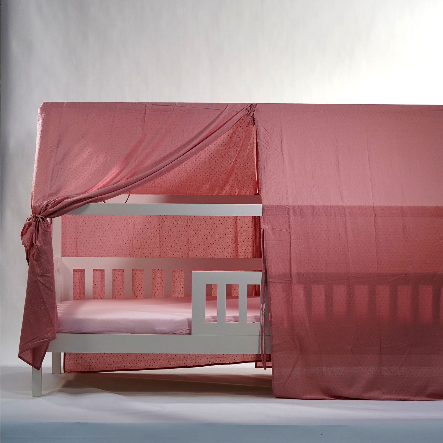 Baldachim do łóżka Domek Lilly Rosé 120x200