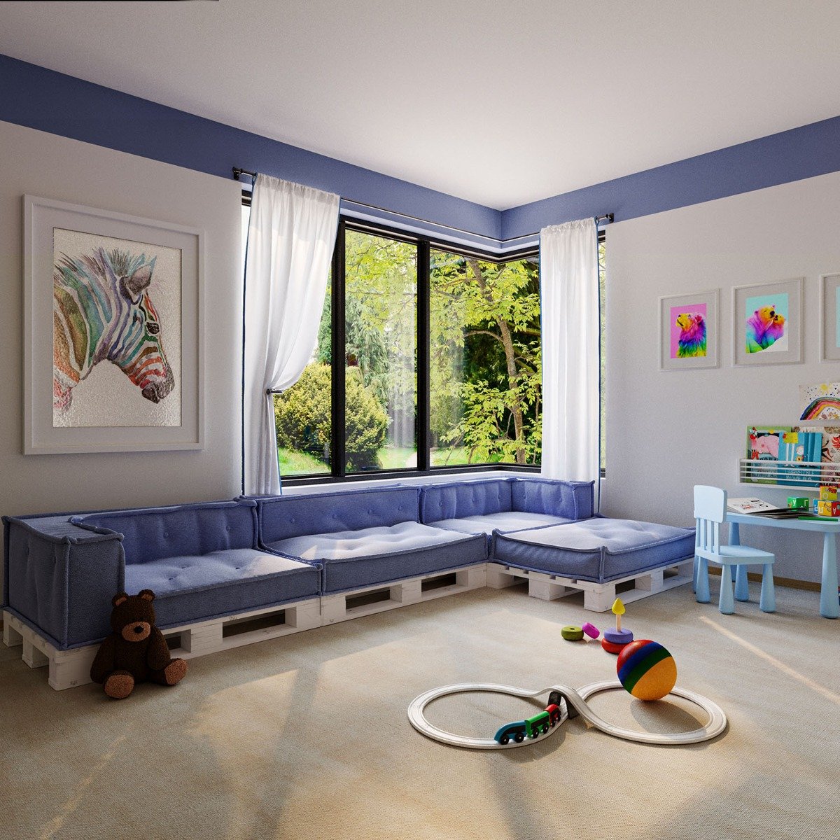 Palettenauflage Ecke Rechts (Sitzkissen mit Palette)