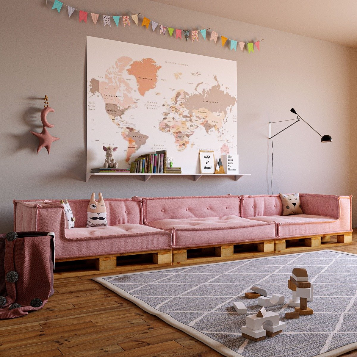 Palettenauflage Ecke Links (Sitzkissen mit Palette)