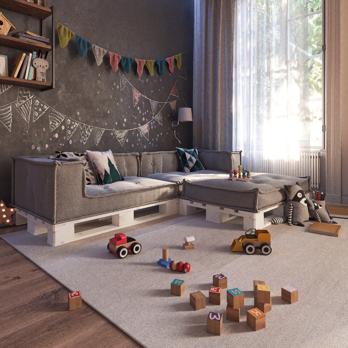 Palettenauflage Mitte (Sitzkissen mit Palette)