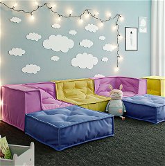 Sofa dziecięca MyColorCube - kolorowy 6-częściowy zestaw B