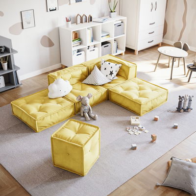 Sofa dziecięca MyColorCube - żółty 5-częściowy zestaw E Sofa dziecięca MyColorCube - żółty 5-częściowy zestaw E