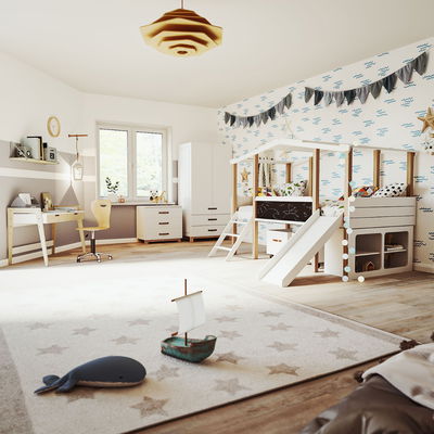 Pokój dziecięcy Cory z łóżkiem domkiem (8-częściowy) Pokój dziecięcy Cory z łóżkiem domkiem (8-częściowy)