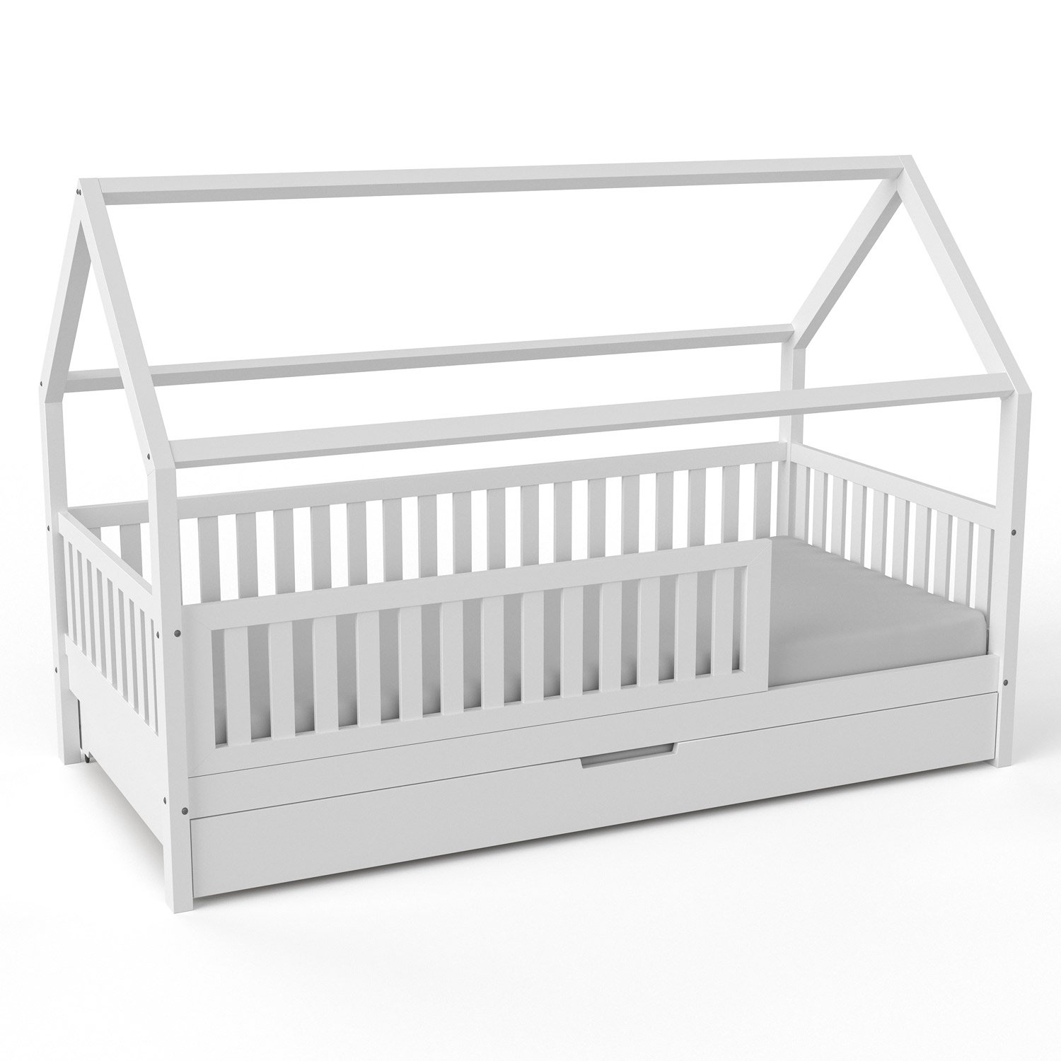 Łóżko domek Lilly w kolorze białym (90 x 200cm)